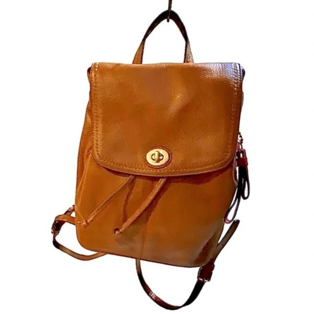 Mini Coach Leather Backpack Bag